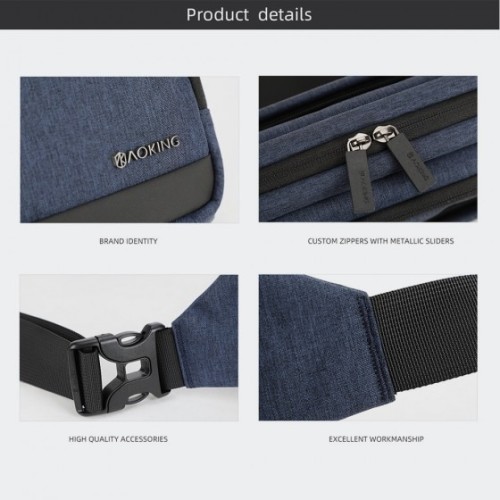 Aoking SY1125 Zela, Τσαντάκι μέσης, Πολυεστέρας, Μαύρο