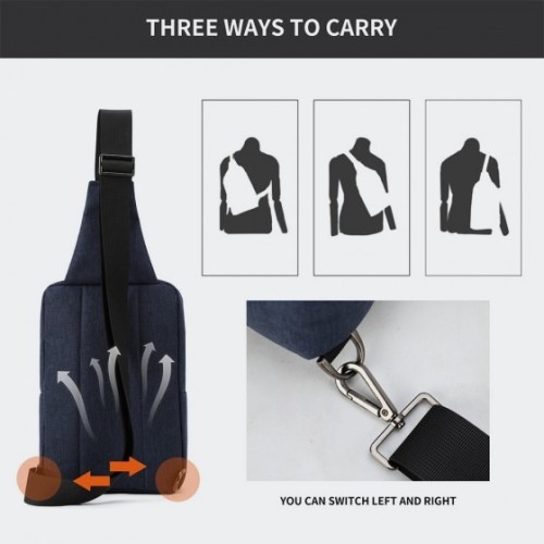 Aoking SY1122 Zyro, Τσαντάκι Χιαστί, Πολυεστέρας, Μπλε