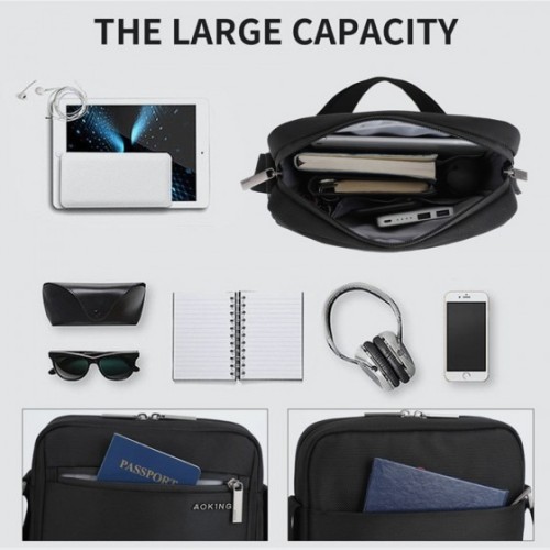 Aoking SK2052 Vona, Τσαντάκι Χιαστί, Πολυεστέρας, Μαύρο