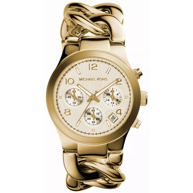 Michael Kors MK3131 Runway, Stainless Steel, Με Μπρασελέ, TE, Χρυσό