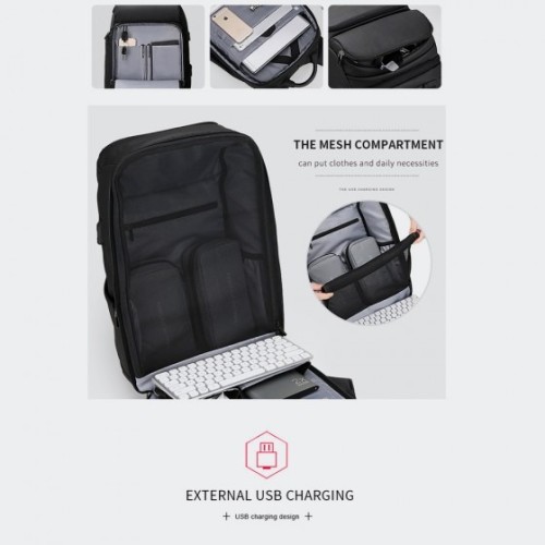 Mark RydenMR7080X-00, Σακίδιο Πλάτης, Αδιάβροχο, Μαύρο