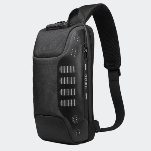 Ozuko 9339, Τσαντάκι Χιαστί, Αδιάβροχο, Μαύρο