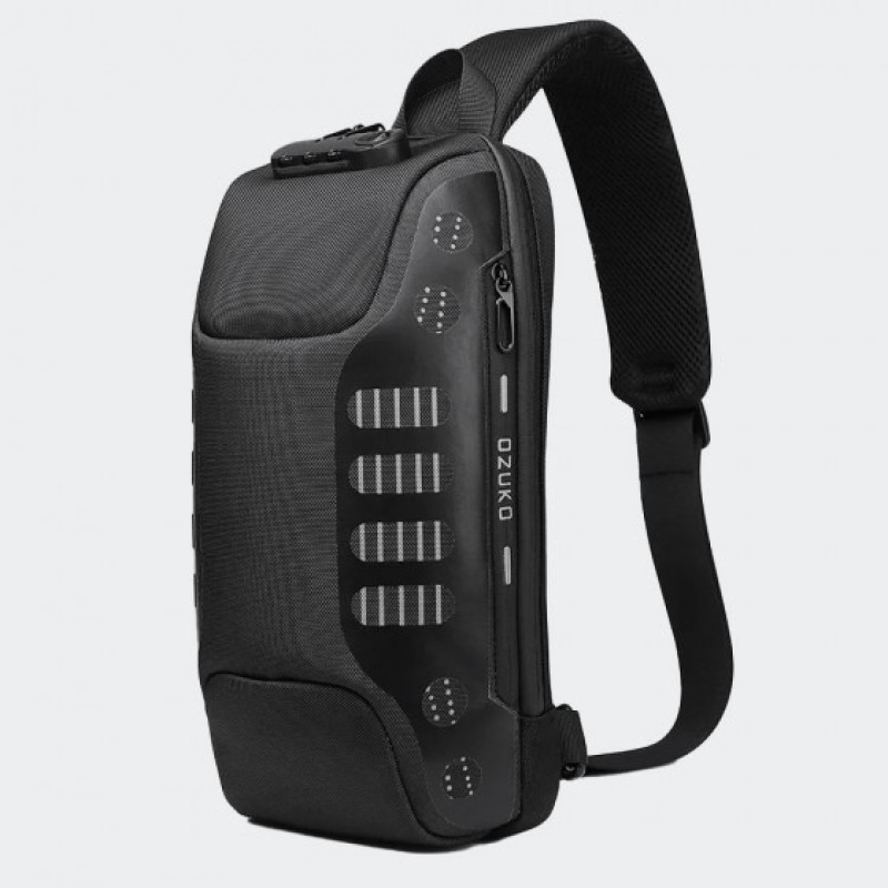 Ozuko 9339, Τσαντάκι Χιαστί, Αδιάβροχο, Μαύρο