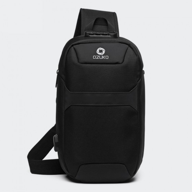 Ozuko 9270, Τσαντάκι Χιαστί, Αδιάβροχο, Μαύρο