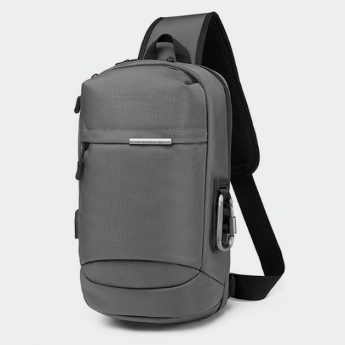 Ozuko 9262, Τσαντάκι Χιαστί, Αδιάβροχο, Γκρι