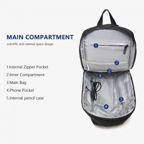 Ozuko 9231, Τσαντάκι Χιαστί, Αδιάβροχο, Γκρι