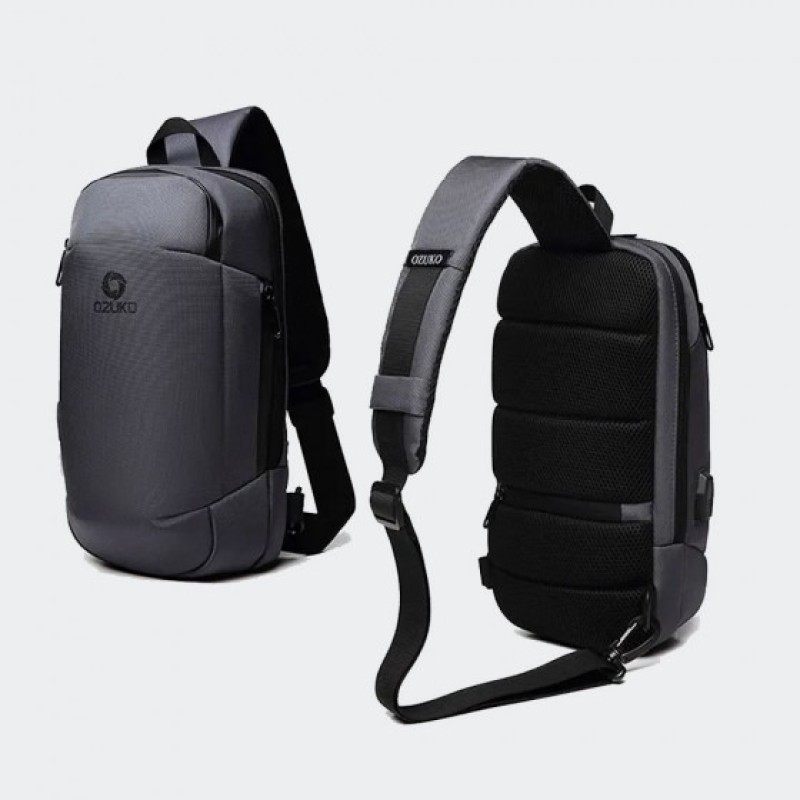 Ozuko 9231, Τσαντάκι Χιαστί, Αδιάβροχο, Γκρι