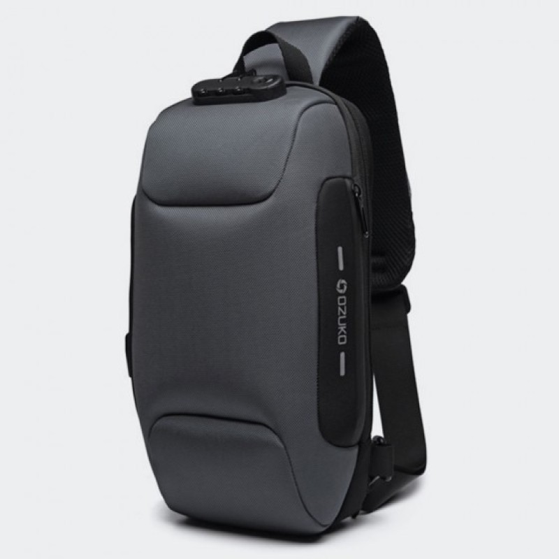 Ozuko 9223, Τσαντάκι Χιαστί, Αδιάβροχο, Γκρι