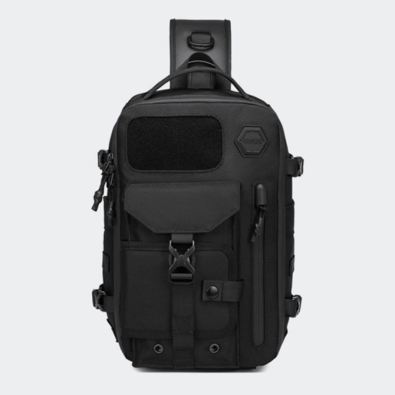 Ozuko 9737, Τσαντάκι Χιαστί, Αδιάβροχο, Μαύρο