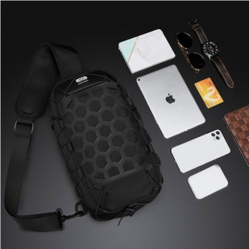 Ozuko 9357, Τσαντάκι Χιαστί, Αδιάβροχο, Γκρι