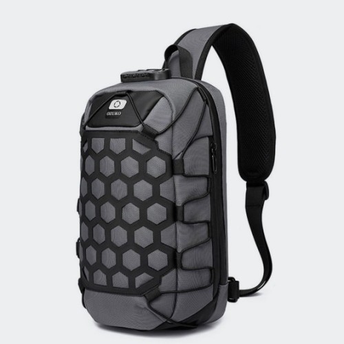 Ozuko 9357, Τσαντάκι Χιαστί, Αδιάβροχο, Γκρι