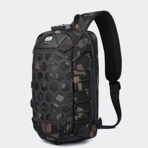 Ozuko 9357, Τσαντάκι Χιαστί, Αδιάβροχο, Μαύρο