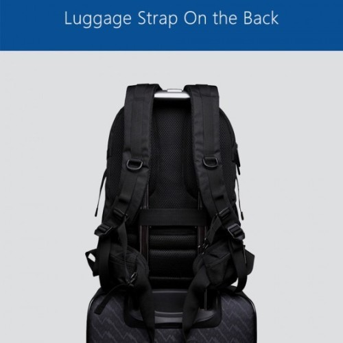 Ozuko 8980, Σακίδιο Πλάτης, Πολυεστέρας, Αδιάβροχο, Μαύρο