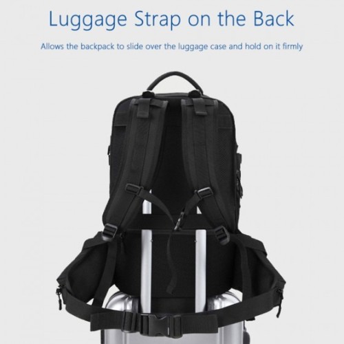 Ozuko 8983S, Σακίδιο Πλάτης, Πολυεστέρας, Αδιάβροχο, Γκρι