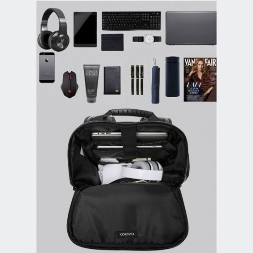 Ozuko 9617, Σακίδιο Πλάτης, Πολυεστέρας, Αδιάβροχο, Μαύρο