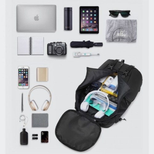 Ozuko 9639, Σακίδιο Πλάτης, Πολυεστέρας, Αδιάβροχο, Μαύρο