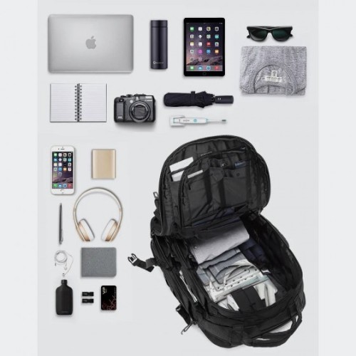 Ozuko 9601, Σακίδιο Πλάτης, Πολυεστέρας, Αδιάβροχο, Μαύρο