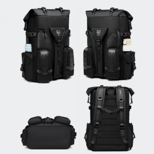 Ozuko 9631, Σακίδιο Πλάτης, Πολυεστέρας, Αδιάβροχο, Μαύρο