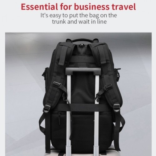 Ozuko 9386, Σακίδιο Πλάτης, Πολυεστέρας, Αδιάβροχο, Μαύρο