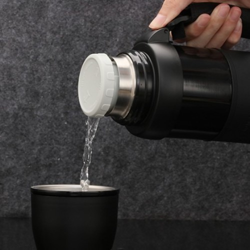 Uzspace 5088, Μπουκάλι Νερού/Θερμός, Ανοξείδωτο Ατσάλι, Μαύρο