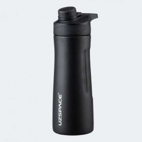 Uzspace 9012, Μπουκάλι Νερού/Θερμός, Ανοξείδωτο Ατσάλι, Μαύρο