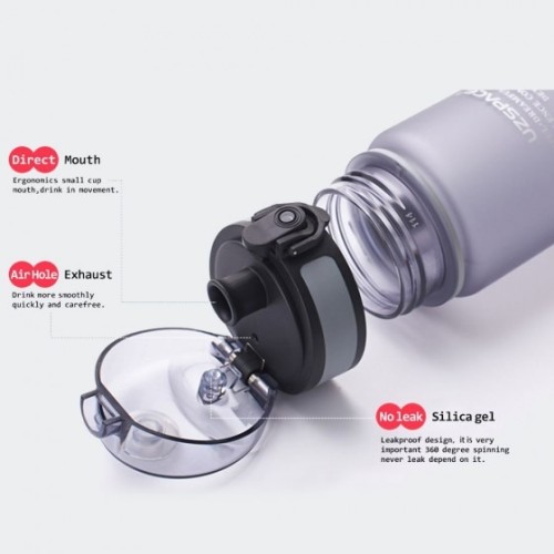 Uzspace 3026, Μπουκάλι Νερού, Tritan, Μαύρο/Πράσινο