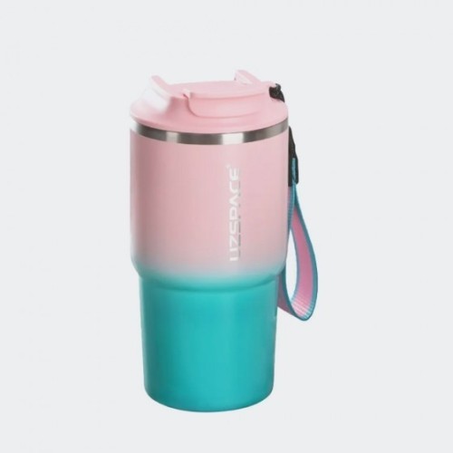 Uzspace 4224, Μπουκάλι Νερού/Θερμός, Ανοξείδωτο Ατσάλι, Ροζ/Γαλάζιο