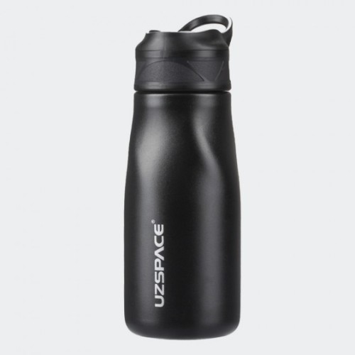 Uzspace 9036, Μπουκάλι Νερού/Θερμός, Ανοξείδωτο Ατσάλι, Μαύρο
