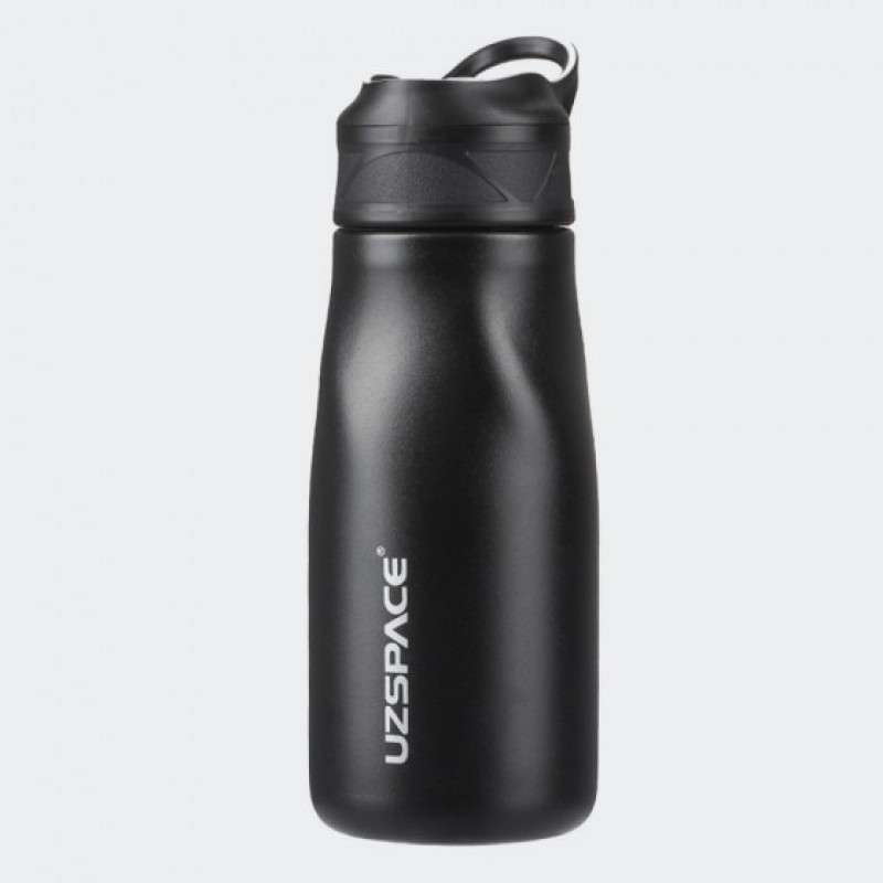 Uzspace 9036, Μπουκάλι Νερού/Θερμός, Ανοξείδωτο Ατσάλι, Μαύρο