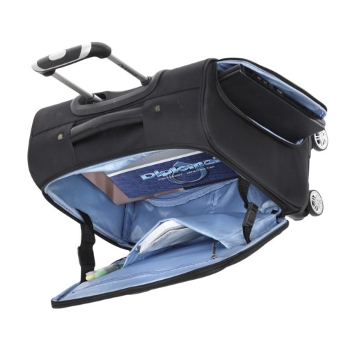 Diplomat 998-41 Atlanta, Επαγγελματικό Τρόλλεϊ, Ύφασμα, Μαύρο