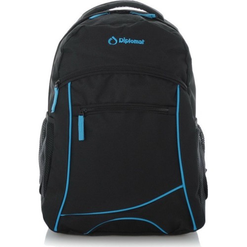 Diplomat BF10, Σακίδιο Πλάτης, Ύφασμα, Μαύρο/Μπλε