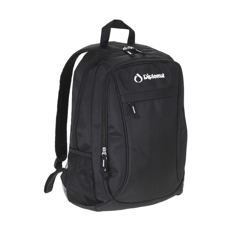 Diplomat BF17, Σακίδιο Πλάτης, Ύφασμα, Μαύρο/Μπλε