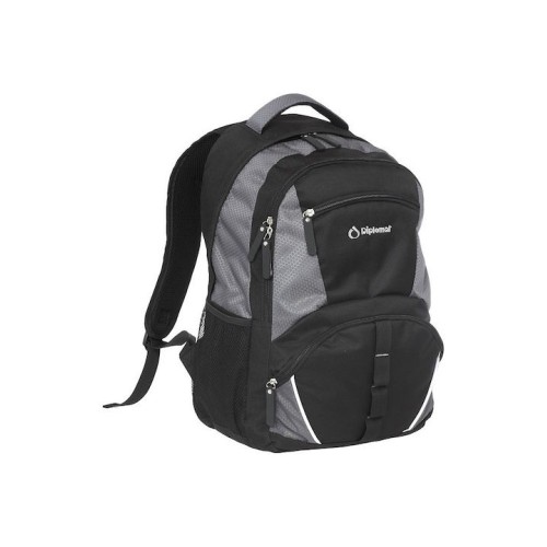 Diplomat BF22, Σακίδιο Πλάτης, Ύφασμα, Μαύρο/Γκρι