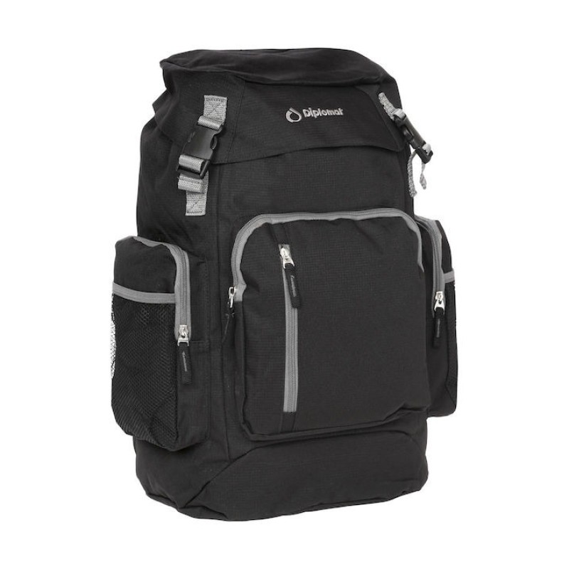 Diplomat BF53, Σακίδιο Πλάτης, Ύφασμα, Μαύρο