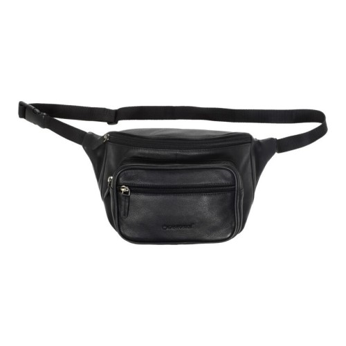 Diplomat LV81 Leather, Τσαντάκι Μέσης, Δερμάτινο, Μαύρο