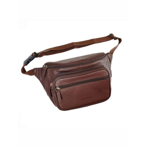 Diplomat LV81 Leather, Τσαντάκι Μέσης, Δερμάτινο, Καφέ