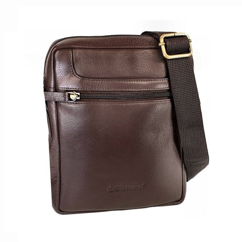 Diplomat LV82 Leather, Τσαντάκι Χιαστί, Δερμάτινο, Καφέ