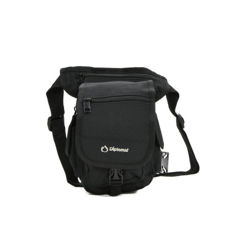 Diplomat BF842, Τσαντάκι Μέσης/Ποδιού, Ύφασμα, Μαύρο