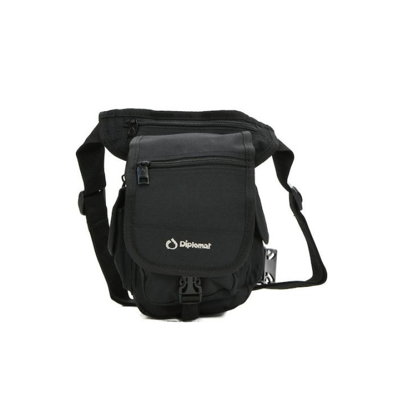 Diplomat BF842, Τσαντάκι Μέσης/Ποδιού, Ύφασμα, Μαύρο