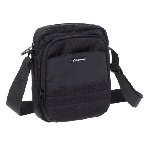 Diplomat KN92 Kingston, Τσαντάκι Ώμου, Ύφασμα, Μαύρο