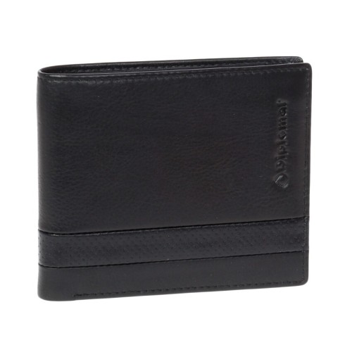 Diplomat MN437 Men, Ανδρικό Πορτοφόλι, Δερμάτινο, Μαύρο