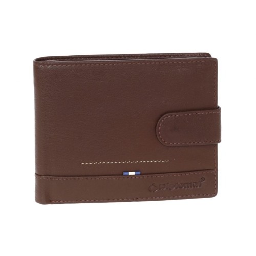 Diplomat MN112 Blue, Ανδρικό Πορτοφόλι, Δερμάτινο, Καφέ