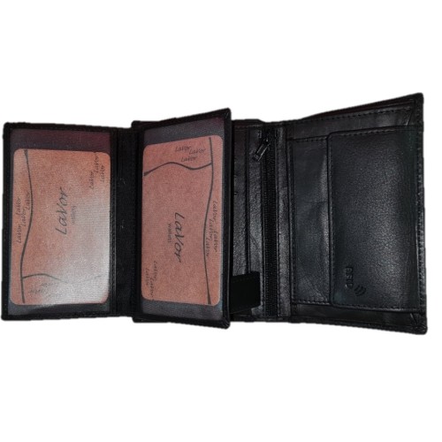 Lavor 1-3315, Πορτοφόλι, Δερμάτινο, Μαύρο/Γκρι
