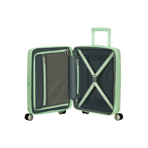 American Tourister 88472-1658, Soundbox Pastel Green, Μικρή/Καμπίνας, ATAN, Πράσινο Παστέλ