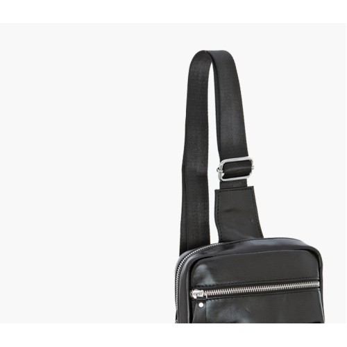 Bartuggi 718-515364, Ανδρικό Τσαντάκι, Χιαστί, Δερμάτινο, Μαύρο