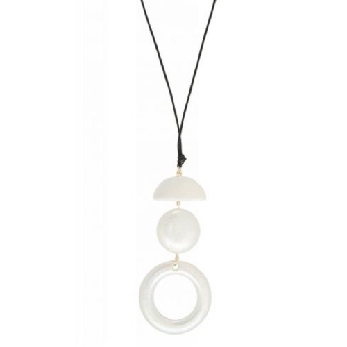 Kostibas 1097-843L, Κολιέ, CCB, Ακρυλικό, Λευκό