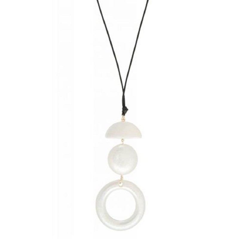 Kostibas 1097-843L, Κολιέ, CCB, Ακρυλικό, Λευκό