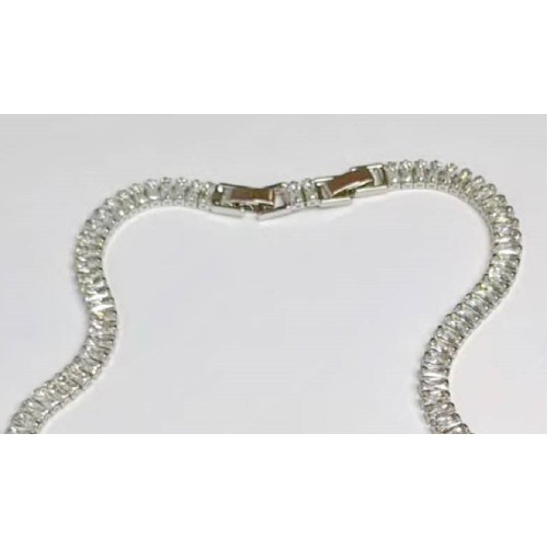 Kostibas 1012-935A, Κολιέ, Zircon, Μεταλλικό, Ασημί