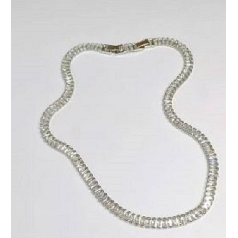 Kostibas 1012-935A, Κολιέ, Zircon, Μεταλλικό, Ασημί