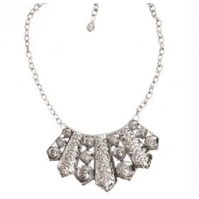 Kostibas 1012-529, Κολιέ, Αρχαιοελληνικό, Μεταλλικό, Ασημί